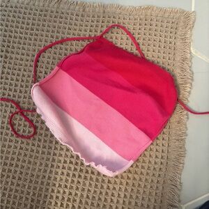 Pink napkins backless top